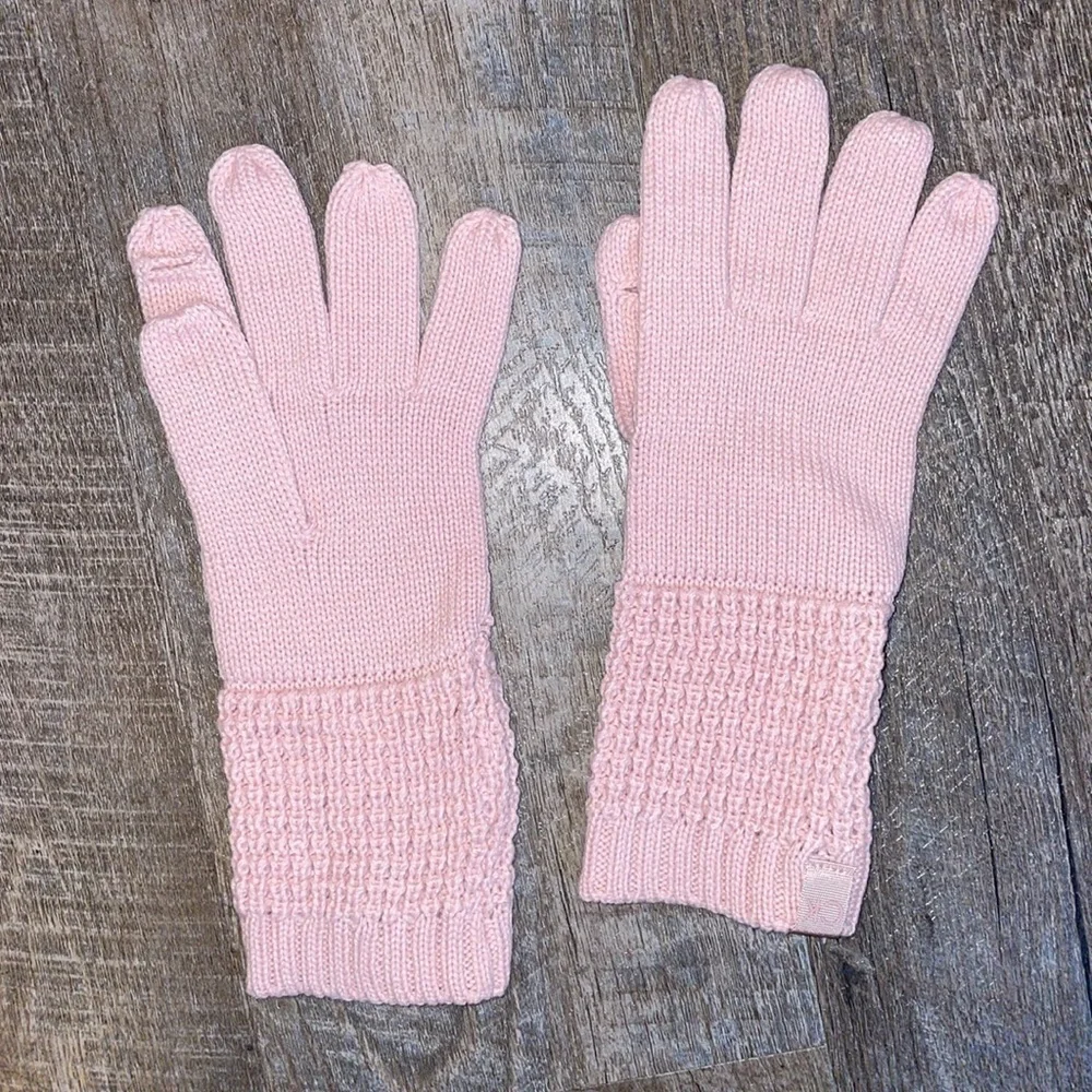 Calvin Klein Pink Knit Touch Glove and Hat Set OS